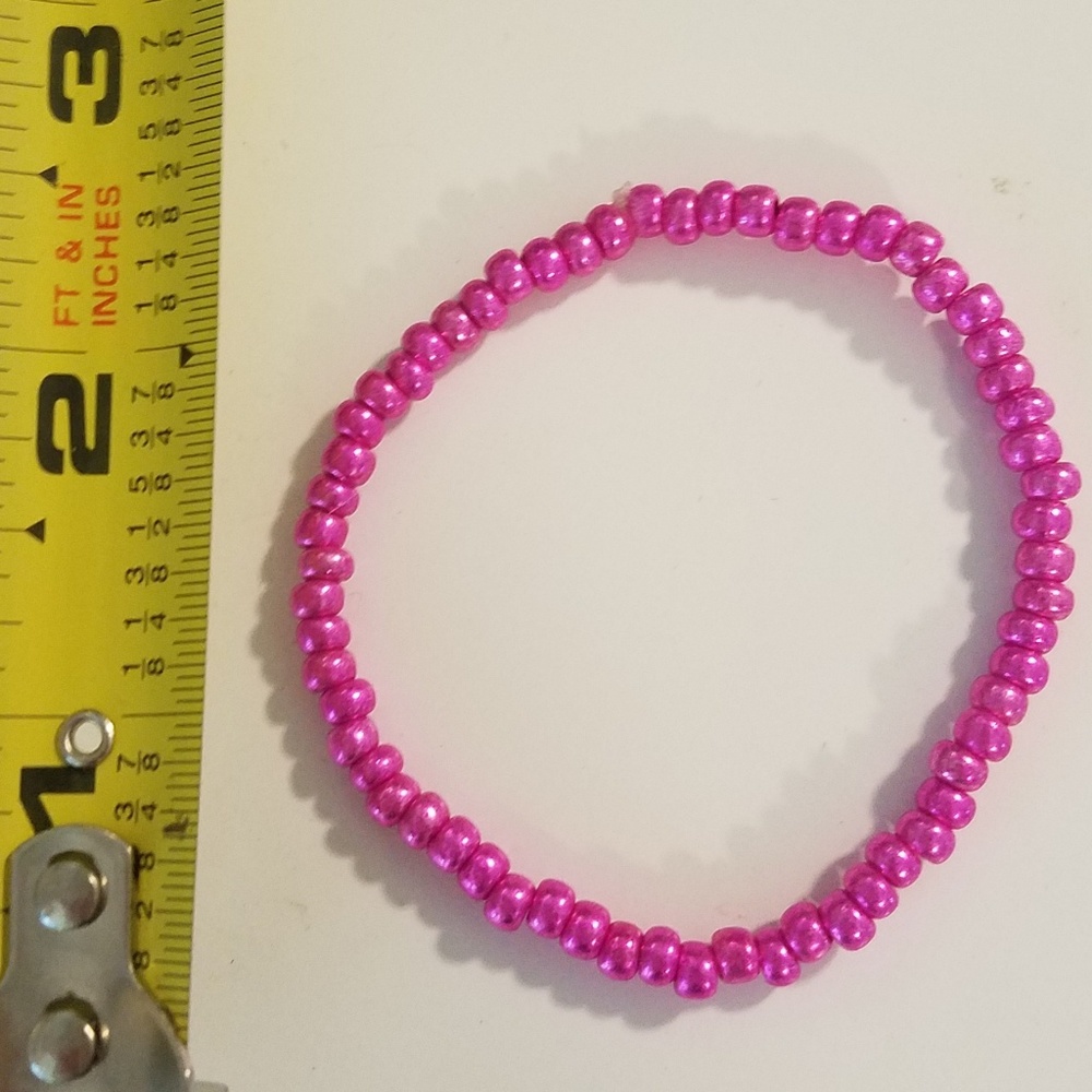 Hand made stretch glass bead bracelet